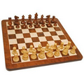 Grand English Style Chess Set - Weighted Pieces & 19" Board